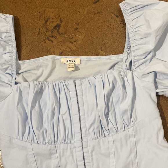 Light Blue Crop Top - Picture 2 of 7